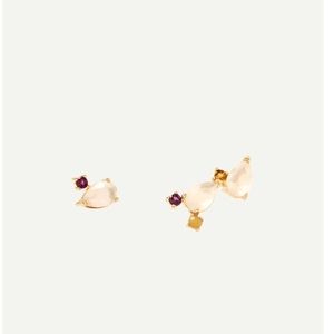 PDPAOLA 925 Sterling Silver-18k Gold plating -Mother of Pearl base and crystals